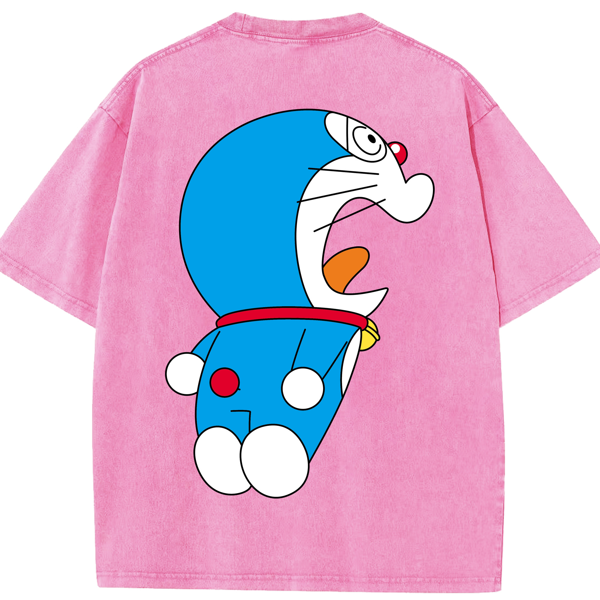 （画像用） ドラえもん Doraemon 綿100% ヴィンテージ風 半袖Tシャツ（背面プリント）